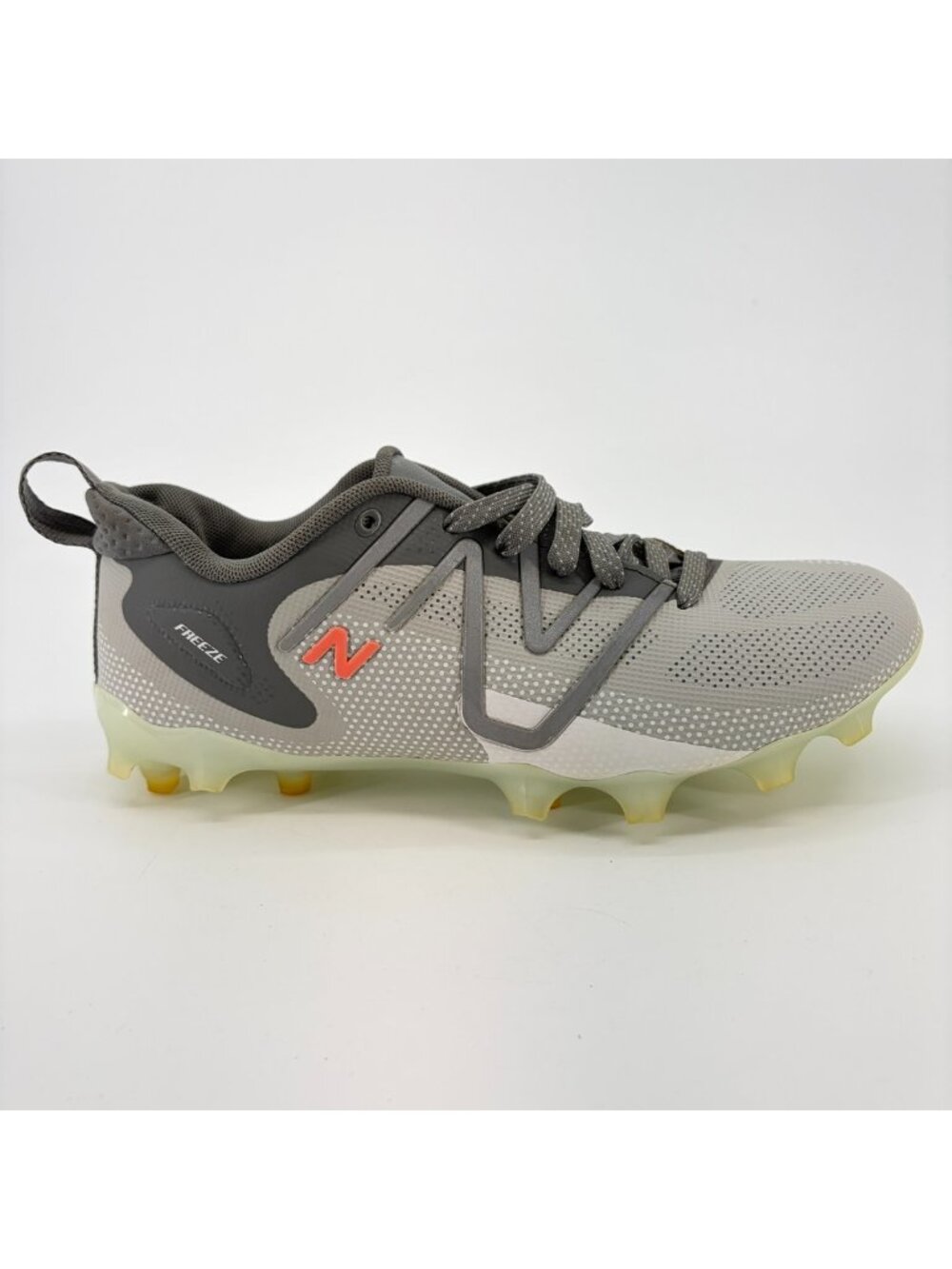 New Balance FreezeLX v4 Low Mens Size 7 Gray Orange Running Lacrosse Cleats